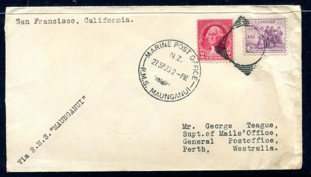 1933 (27th Sept) San Francisco, California to ... Image 1++