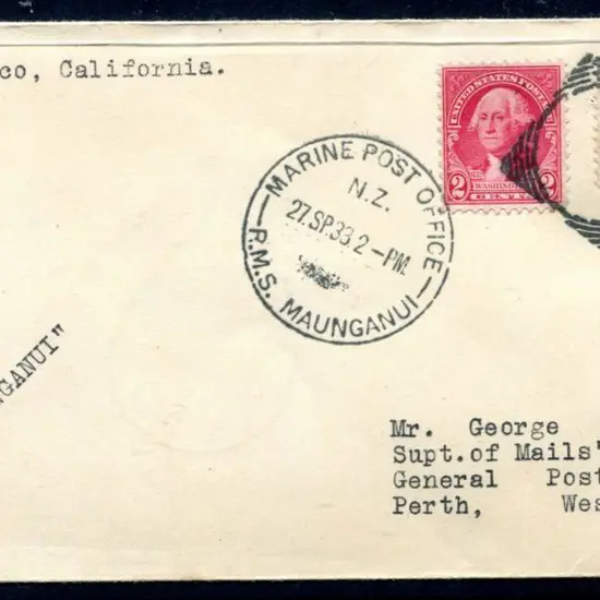 1933 (27th Sept) San Francisco, California to ...