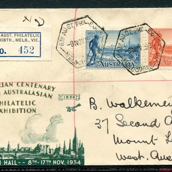 1934 (8th Nov) "6th Aust. Philatelic Exhibtn, ...