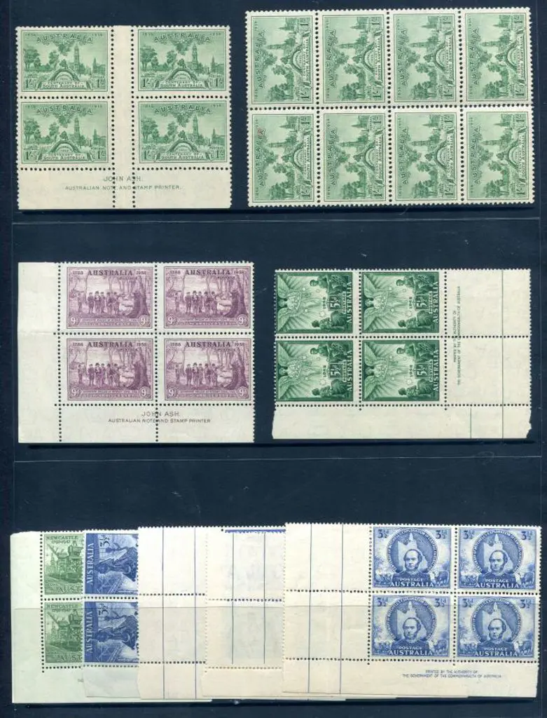 1936 South Aust Cent John Ash imprint block ... Image 1++