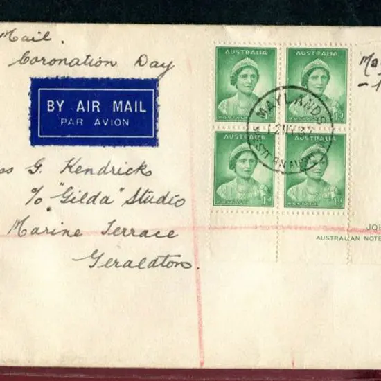1937 (12th May) 1d green QM in John Ash imprint ...
