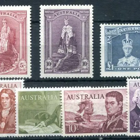 1937/48 Robes set of 3 with 10/- on thin paper ...