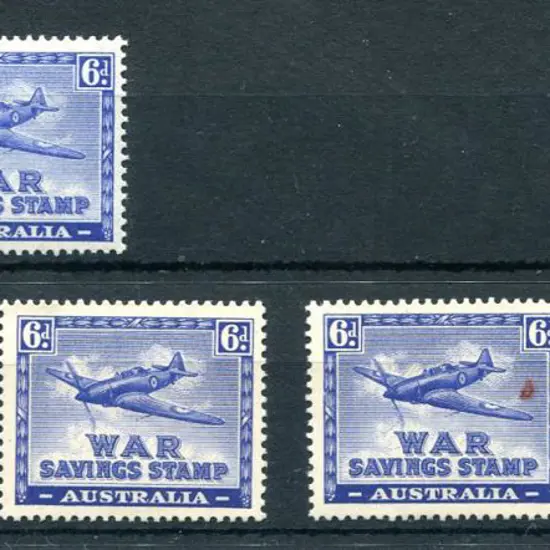 1942 6d Spitfire War Savings Stamps x 5. All no ...