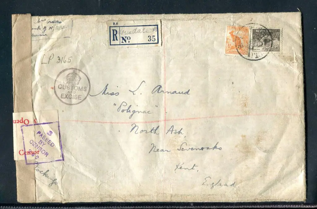 1944 (14th June) Registered packet with ½d ... Image 1++