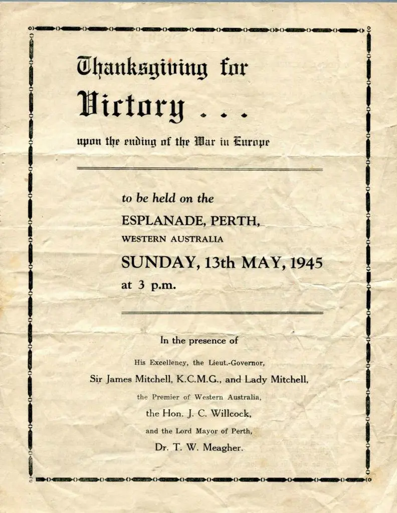 1945 (13th May) "Thanksgiving for Victory Upon the ... Image 1++