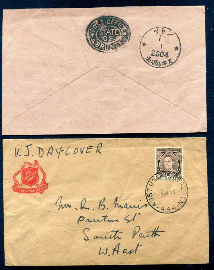 1945 (3rd Sept) Salvation Army env endorsed "V.J. ... Image 1++