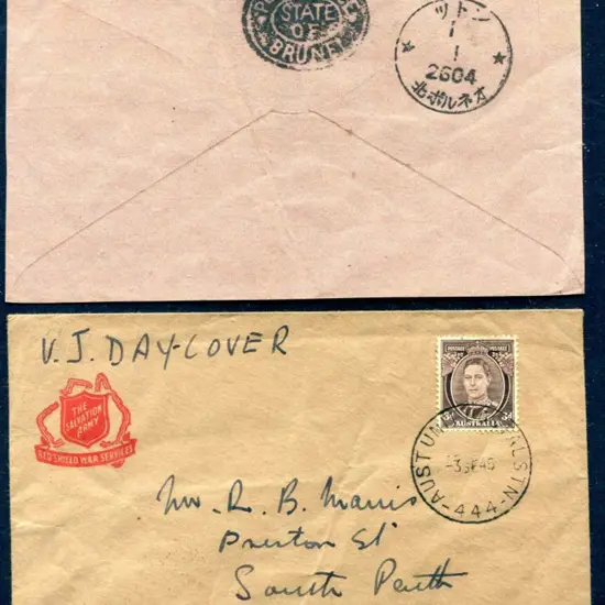 1945 (3rd Sept) Salvation Army env endorsed "V.J. ...