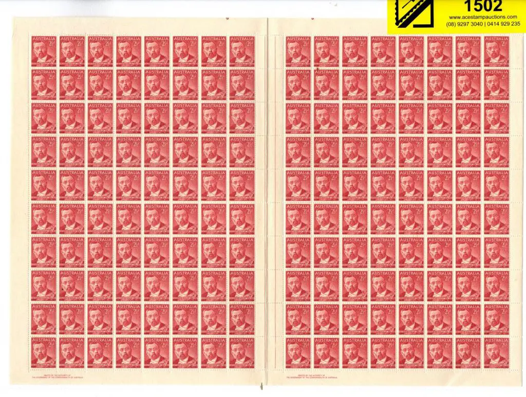 1948 2½d Von Mueller in complete sheet of 160 with ... Image 1++