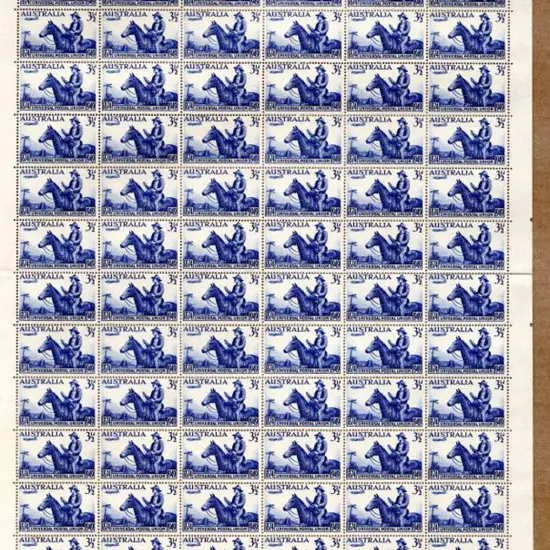 1949 3½d UPU in complete sheet of 84 with perf ...