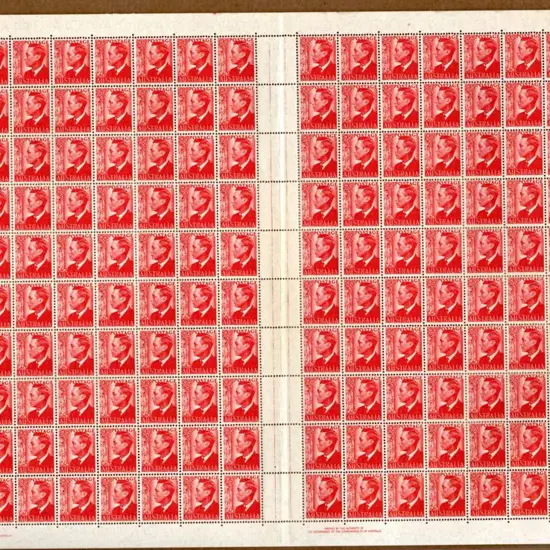 1950 2½d scarlet KGVI in complete sheet of 160 ...
