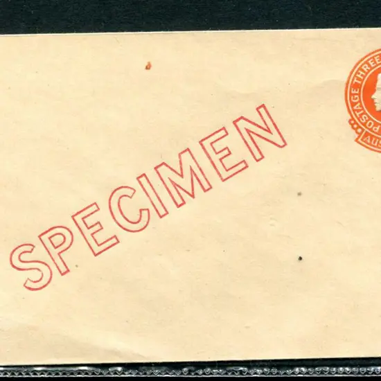 1953/56 3½d red QEII embossed envelope ovptd ...