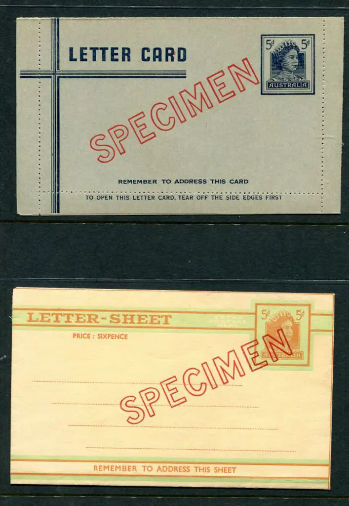 1959/65 5d dark blue on grey Letter Card & 1961/65 ... Image 1++