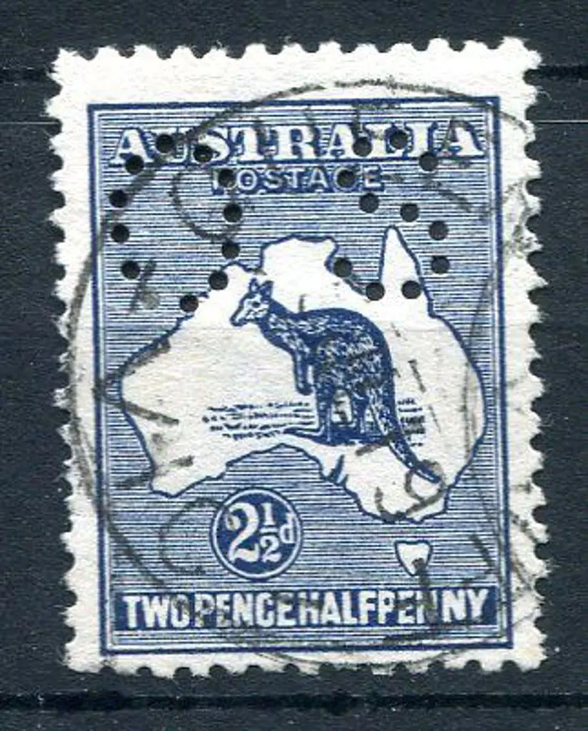 1913 2½d indigo, 1st wmk perfined small "OS". Fine ... Image 1++