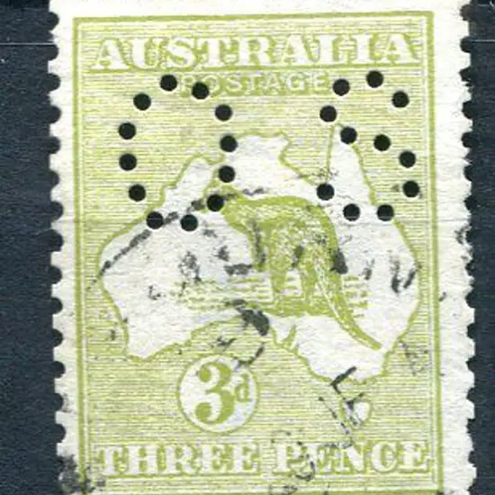 1913 3d olive-green Die II, 1st wmk perfined small ...