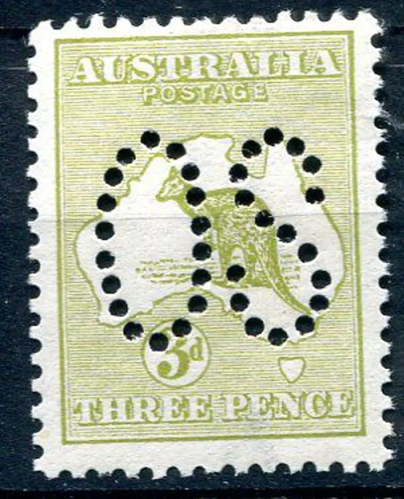 1913 3d pale olive-green Die I, 1st wmk perfined ... Image 1++