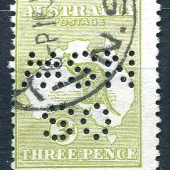 1913 3d olive, Die I, 1st wmk with inverted ...