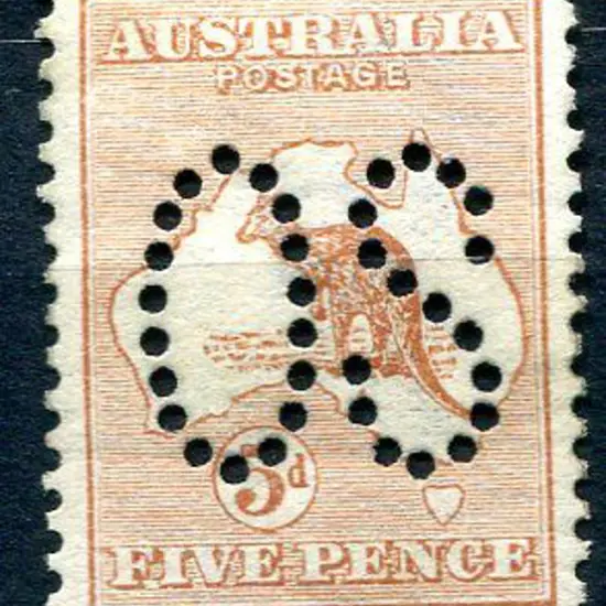 1913 5d pale chestnut, 1st wmk perfined large ...