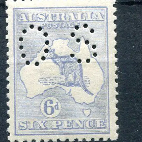 1913 6d deep blue x 2 with both large & small "OS" ...