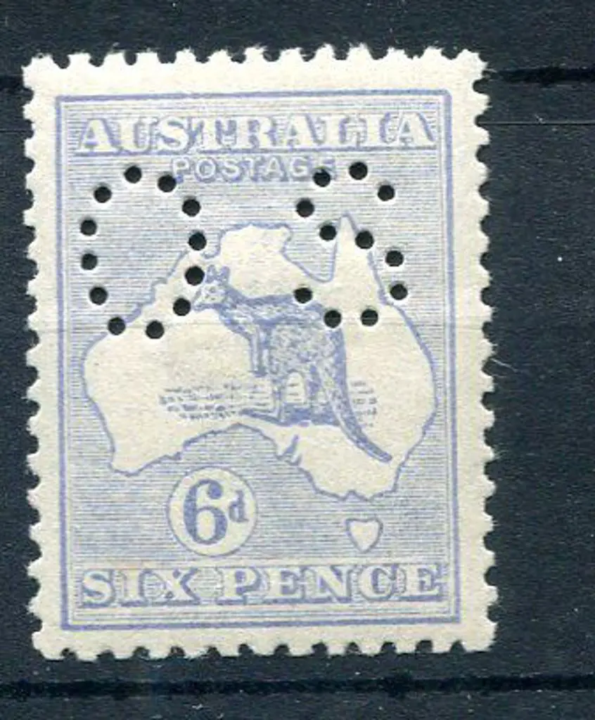 1915 6d dull greyish-blue kangaroo, 3rd wmk ... Image 1++