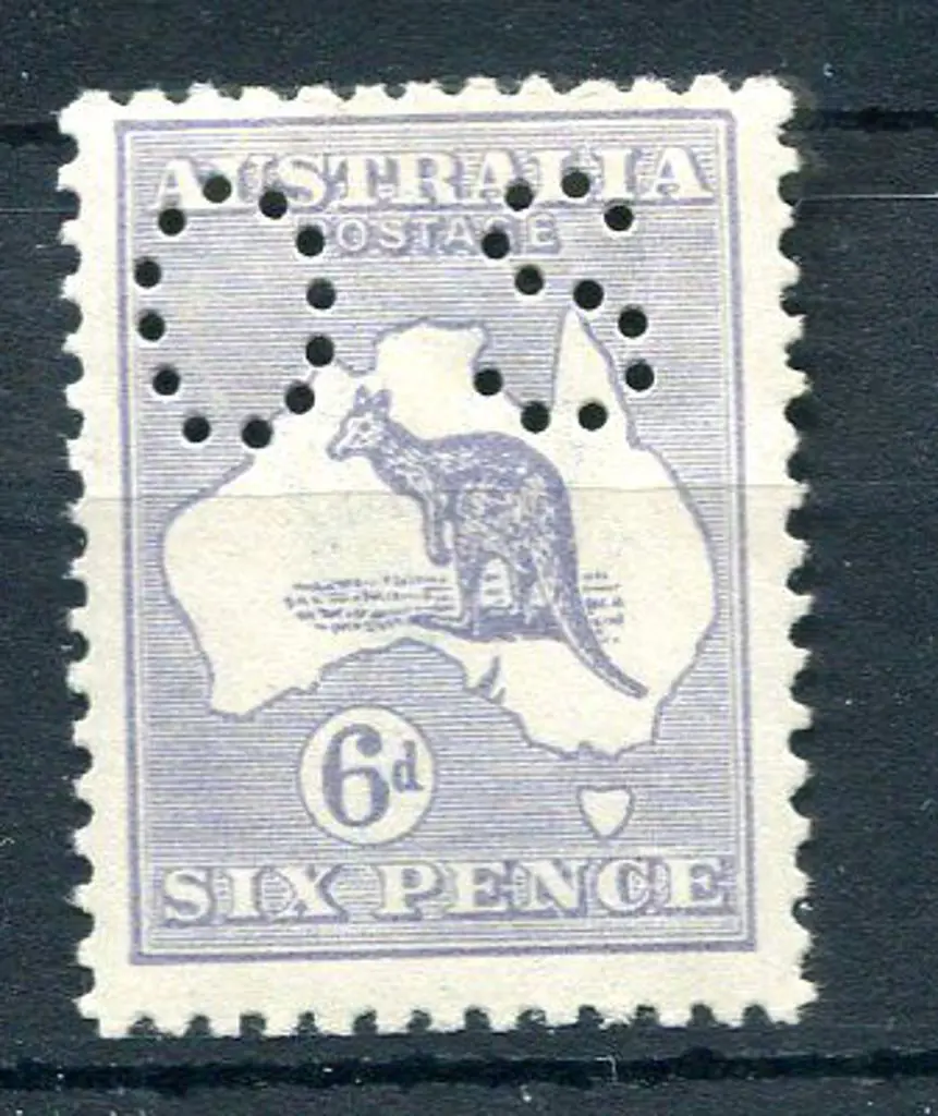 1915/28 6d violet-blue, Die IIB perfined "OS". ... Image 1++