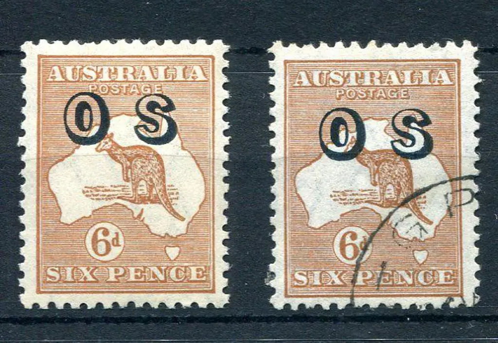 1931/47 6d chestnut ovptd "OS" with MLH & CTO ... Image 1++