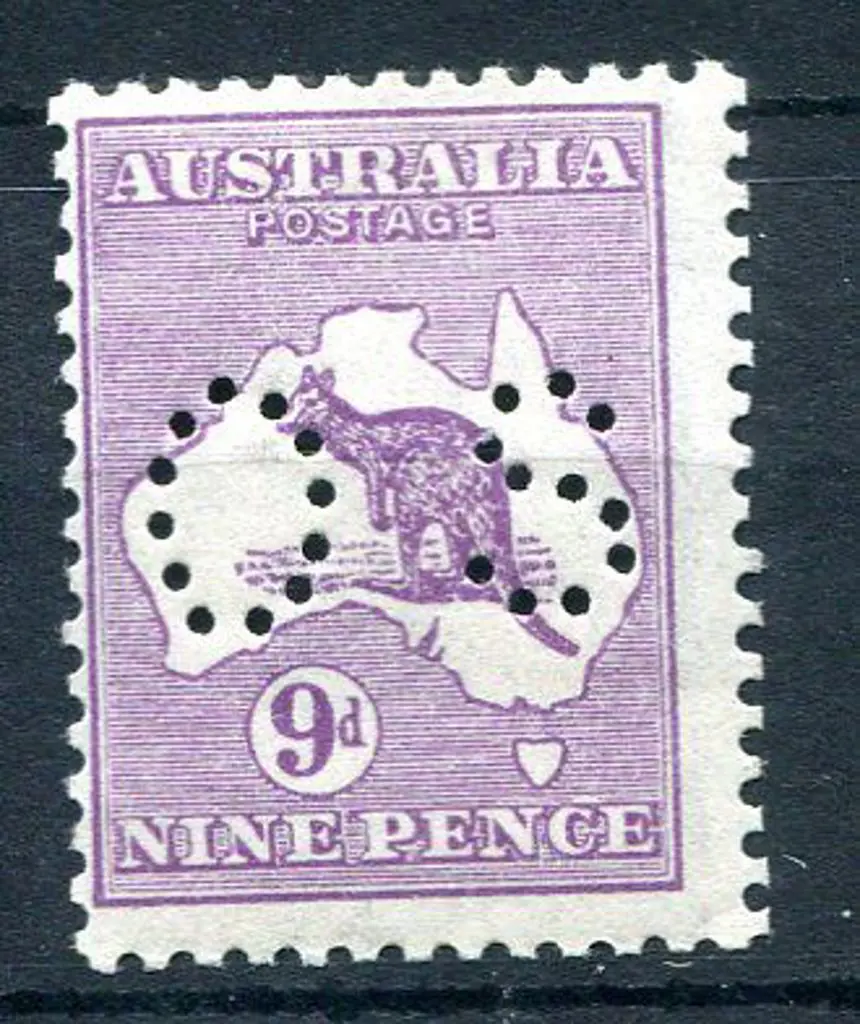 1915/28 9d violet, Die IIB perfined "OS". MVLH, ... Image 1++