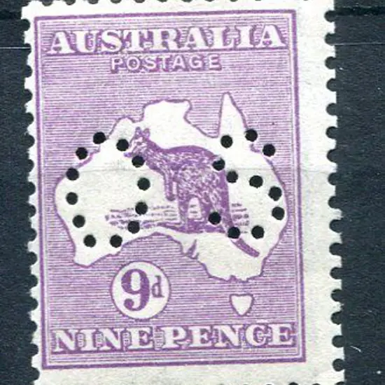 1915/28 9d violet, Die IIB perfined "OS". MVLH, ...