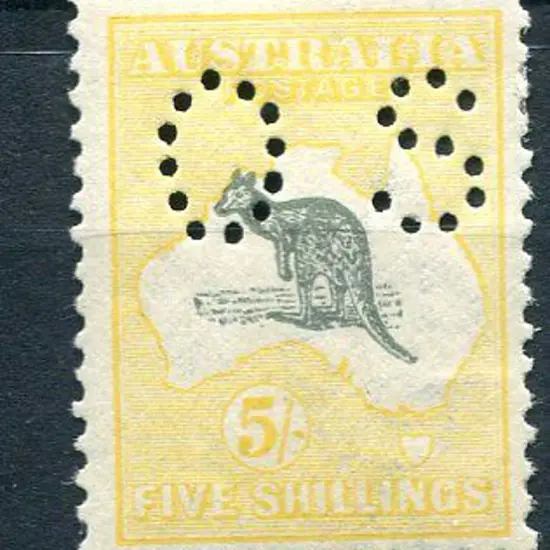 1915/28 5/- grey-black & yellow-orange, 3rd wmk ...