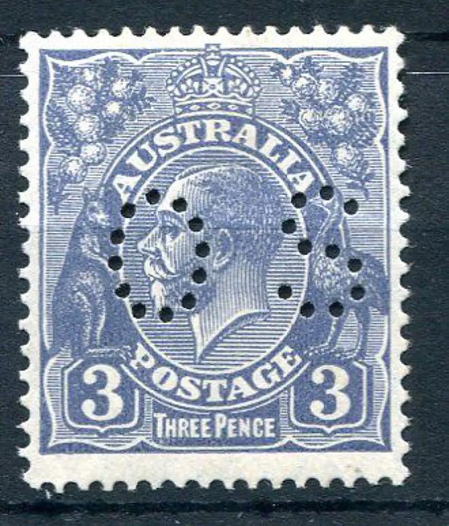 1929 3d blue Die II, SMW, Perf. 13½x12½ perfined ... Image 1++