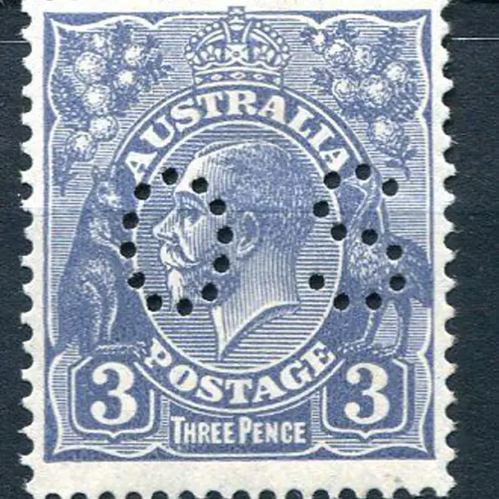 1929 3d blue Die II, SMW, Perf. 13½x12½ perfined ...