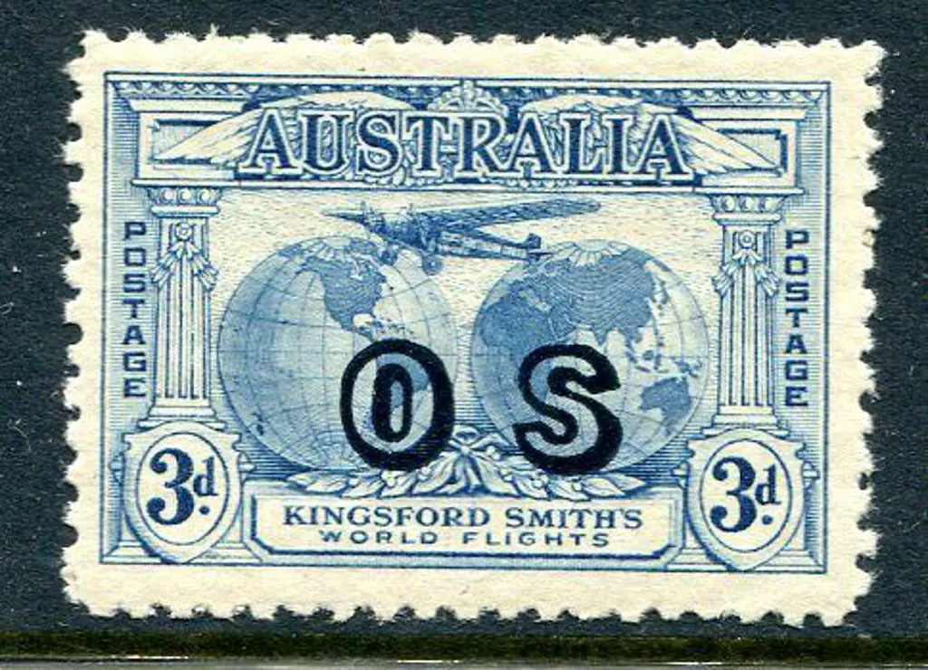 1931 2d carmine-red & 3d bright blue Kingsford ... Image 1++