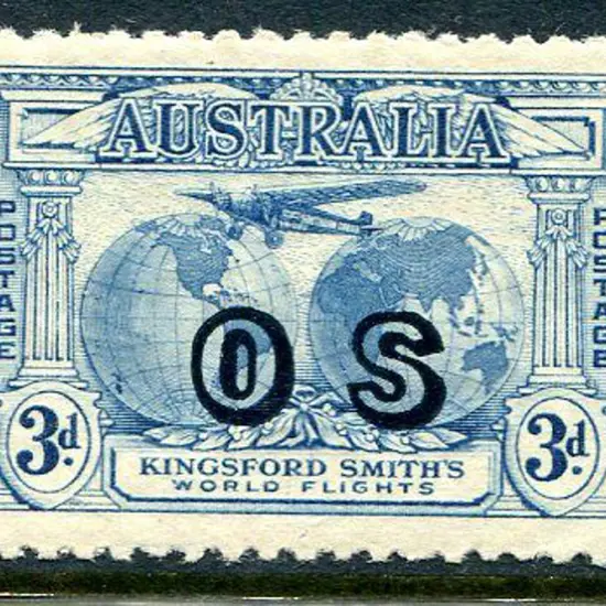 1931 2d carmine-red & 3d bright blue Kingsford ...