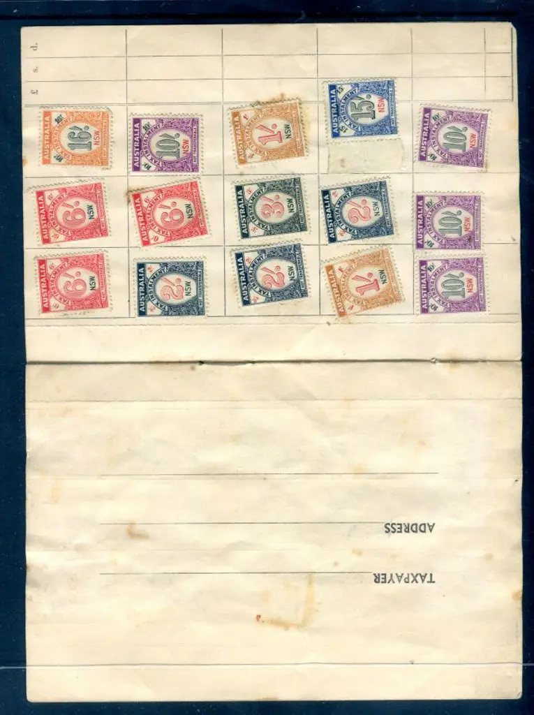 1940's "Federal Income Tax Instalment Stamp Book" ... Image 1++