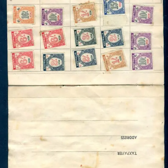 1940's "Federal Income Tax Instalment Stamp Book" ...