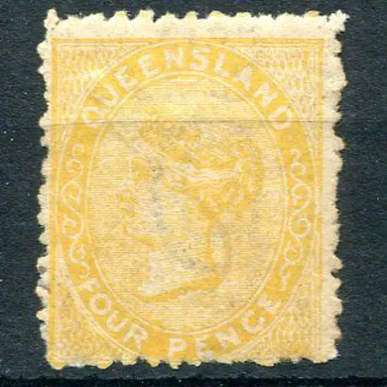 1879/81 4d orange-yellow with SG wmk 6 showing ...