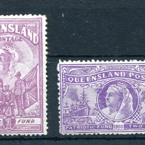 1900 Patriotic Fund pair. MLH with a few natural ...