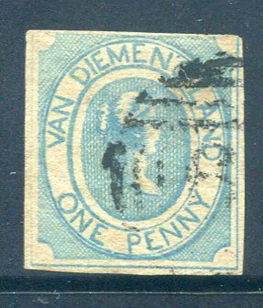 1853 1d blue "Courier" with close to large ... Image 1++
