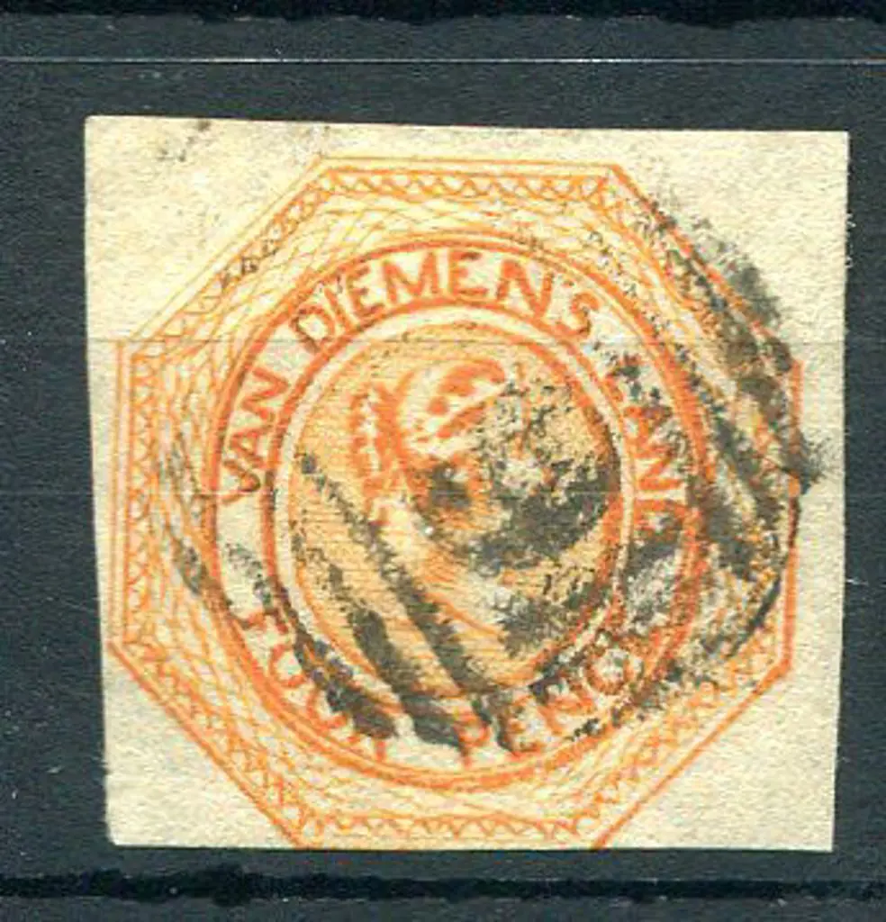 1853 4d orange "Courier", plate II with coarse ... Image 1++