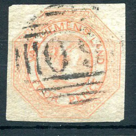 1853 4d red-orange "Courier" from "worn plate" ...