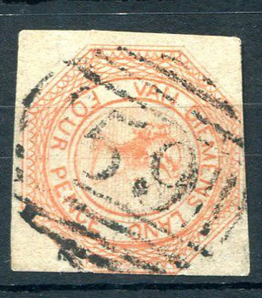 1853 4d red-orange "Courier", plate I, second ... Image 1++