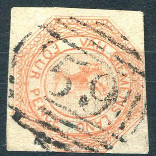 1853 4d red-orange "Courier", plate I, second ...