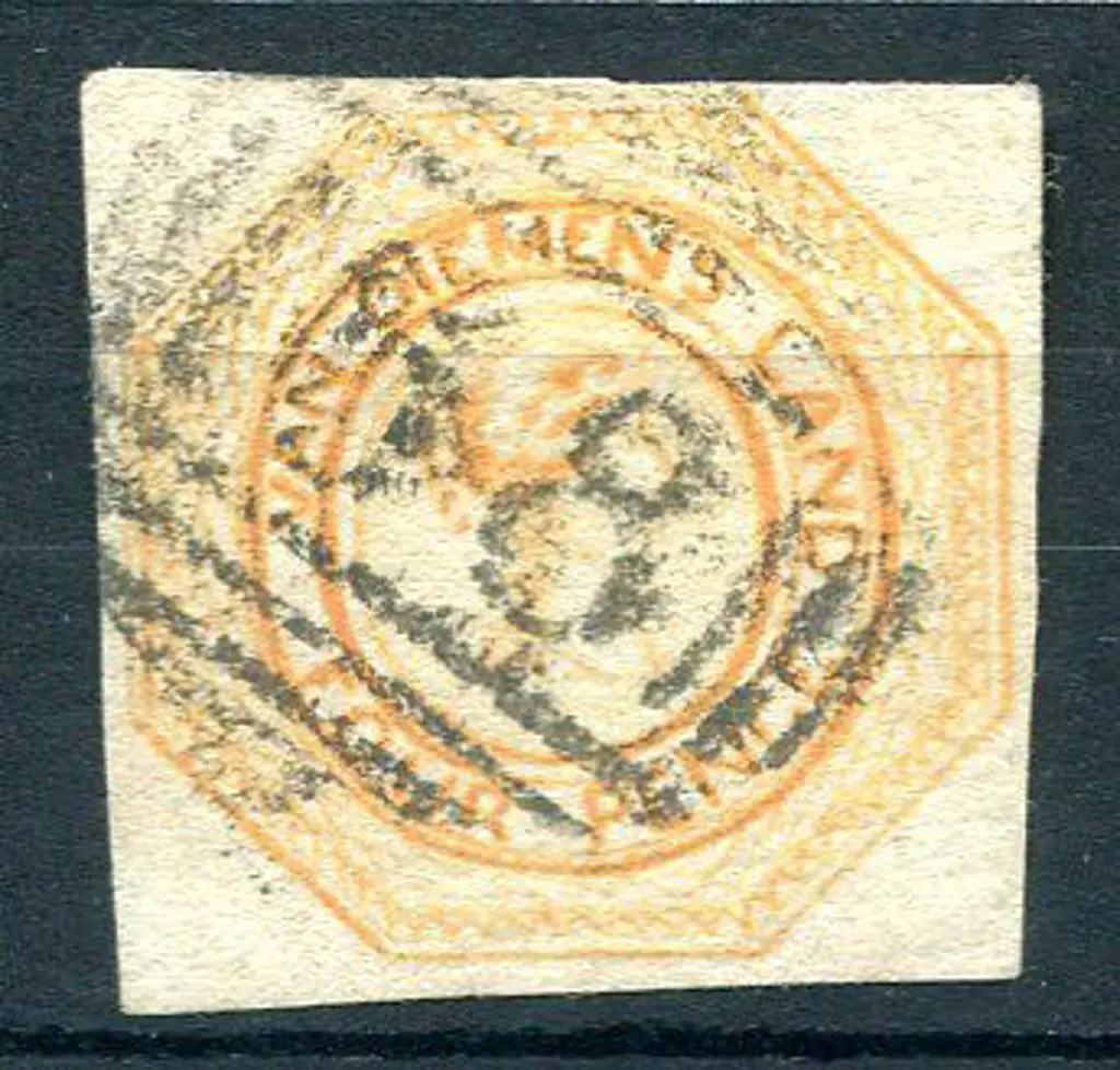 1853 4d pale orange "Courier" plate II with close ... Image 1++