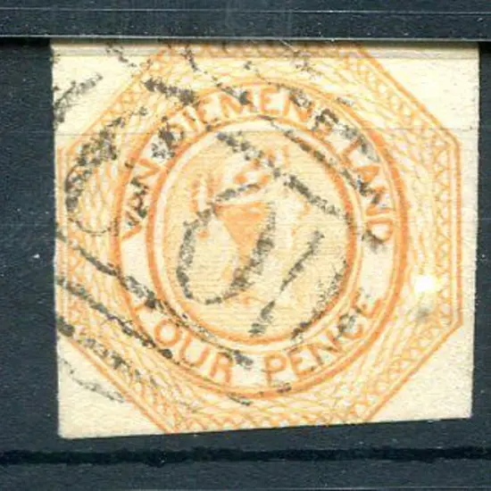 1853 4d pale orange "Courier" plate II with ...