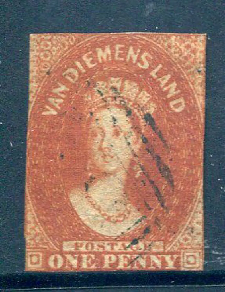 1856 1d deep red-brown, no wmk on pelure paper ... Image 1++