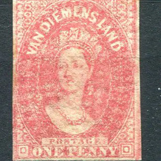 1857/67 1d carmine imperf with 4 close but clear ...