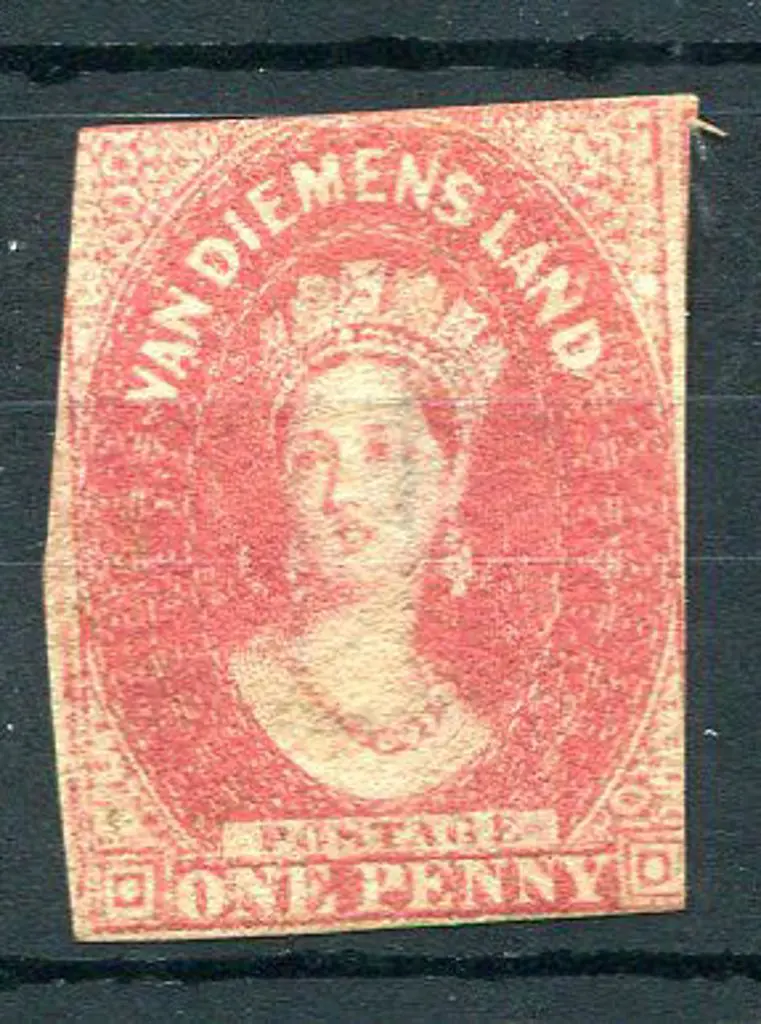 1857/67 1d carmine, wmk "I" & slightly cut into ... Image 1++