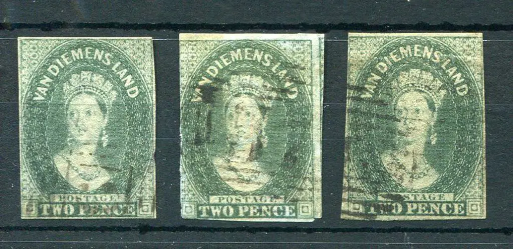 1857/67 2d slate green wmk "2" with close to clear ... Image 1++