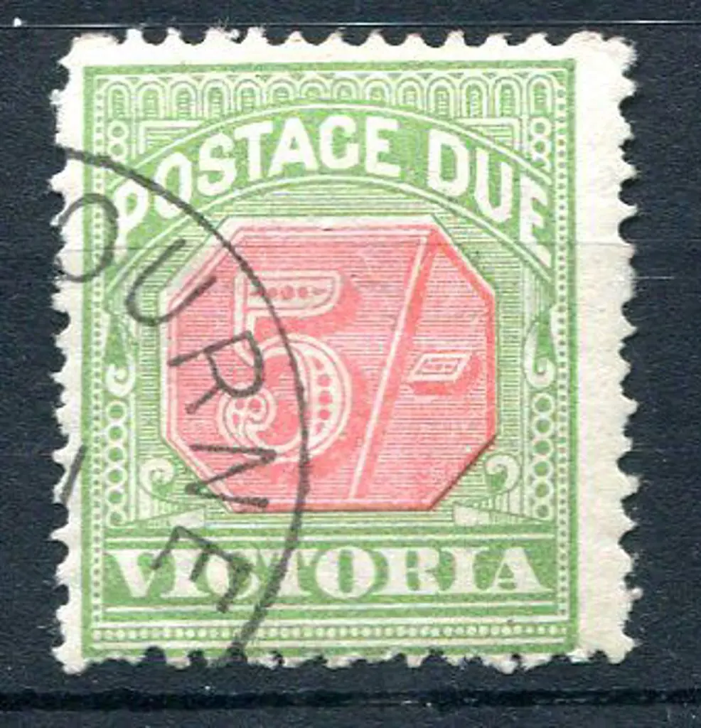 1895 5/- Postage Due. CTO with partial Melbourne ... Image 1++