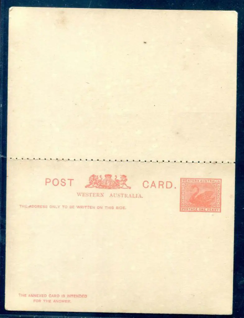 1902 1d & 1d red Reply Card. Unseparated pair ... Image 1++