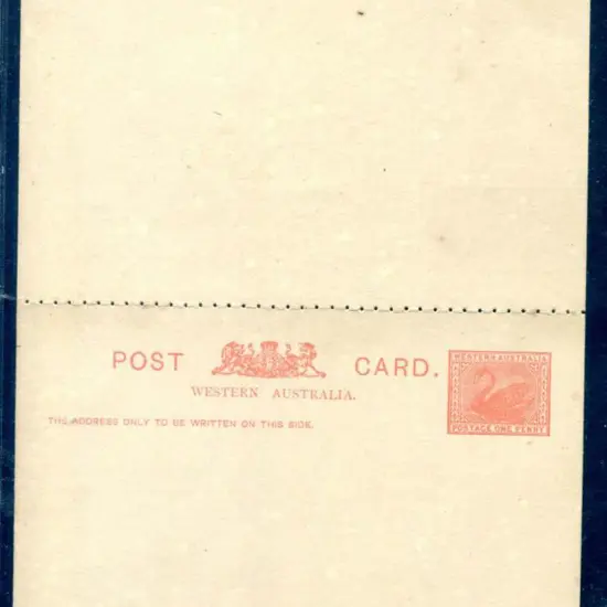 1902 1d & 1d red Reply Card. Unseparated pair ...